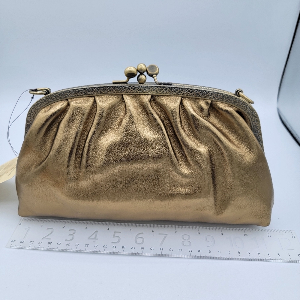 Patricia Nash Leather Frame Bag Dual Kisslock NEW #2843 - Picture 6 of 15